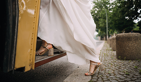 School bus for wedding transportation